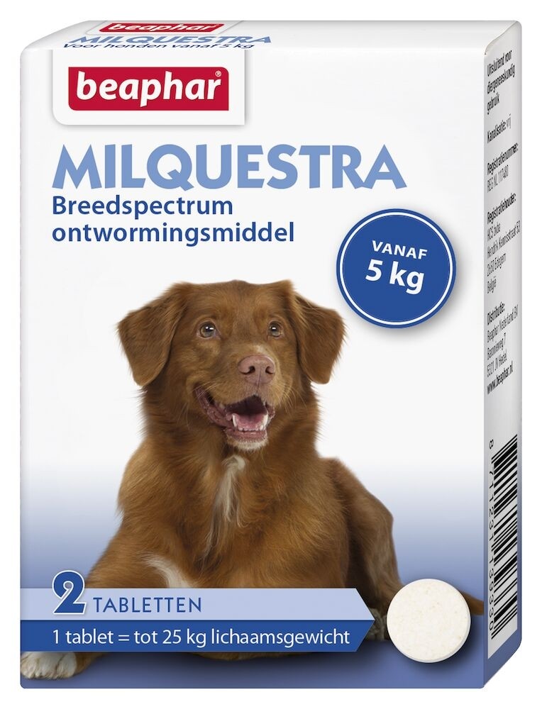 Ontwormingsmiddel Beaphar Milquestra Hond 2 tabletten
