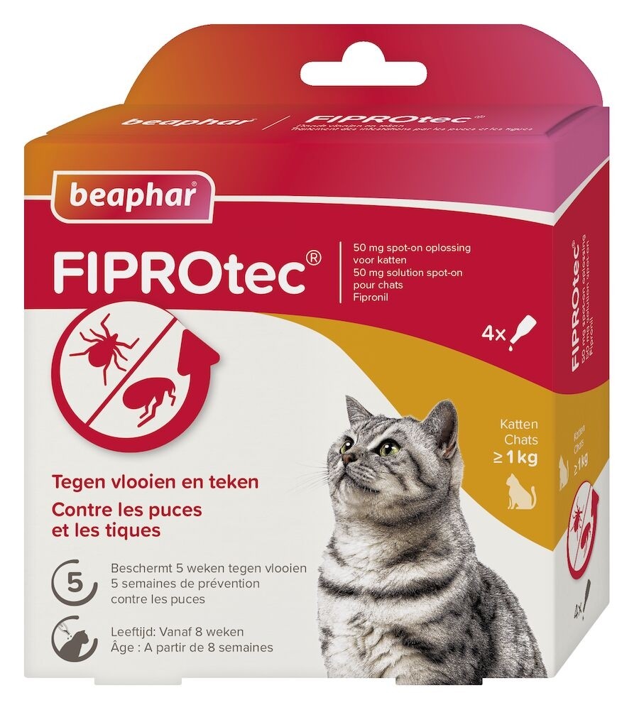 Beaphar FIPROtec® Spot-On kat 4 pipetten