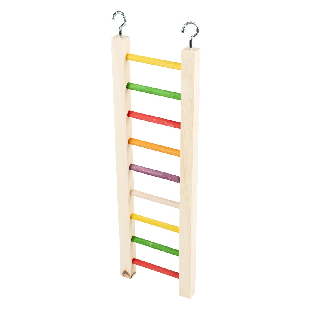 Kleurrijk houten ladder meerkleurig 46 cm