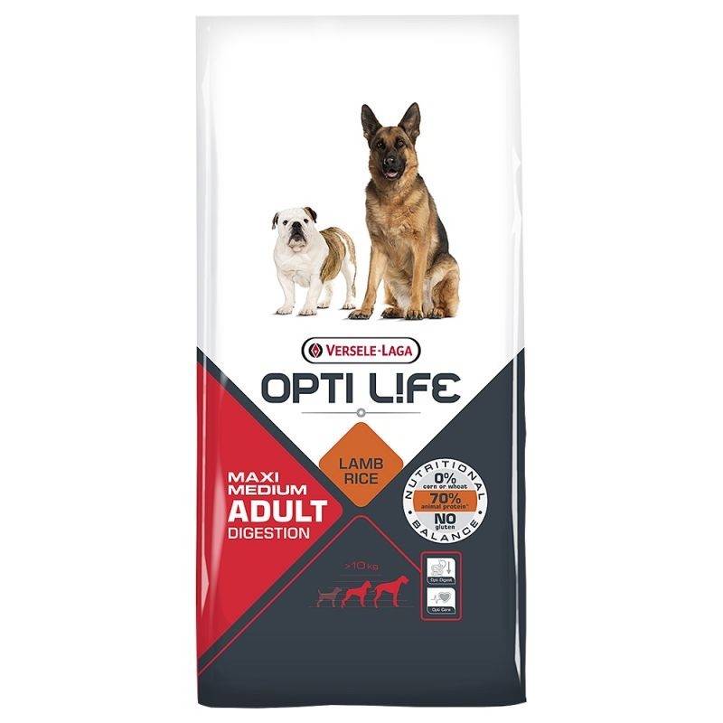 naaien gemakkelijk ingewikkeld Versele Laga Opti-life Maxi-Medium Adult Lam+Rijst 12.5 KG - Hondenvoer -  Honden