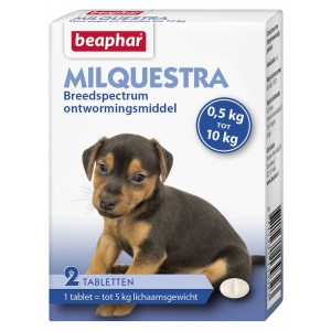 Ontwormingsmiddel Beaphar Milquestra Kleine hond / Pup 2 tabletten