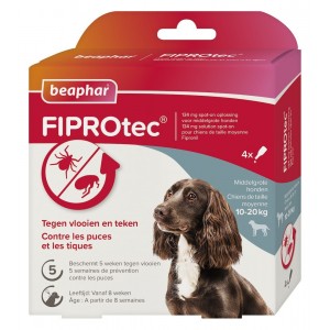 Beaphar FIPROtec® Spot-On hond 10-20kg 4 pipetten