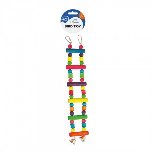Kleurrijk houten ladder met bel